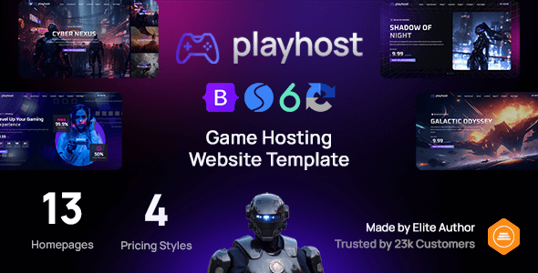 Game Hosting Server Website Template - Playhost