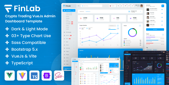 FinLab – Crypto Trading Vue JS Admin Dashboard Template – 0 Sold!