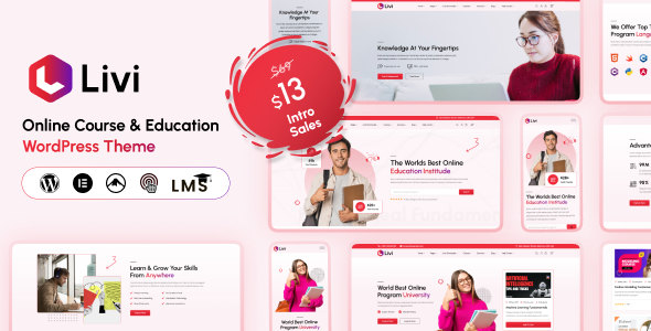 Livi – LMS & Education WordPress Theme – 0 Sold!