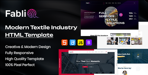 Fablio - Textile Industry HTML5 Template