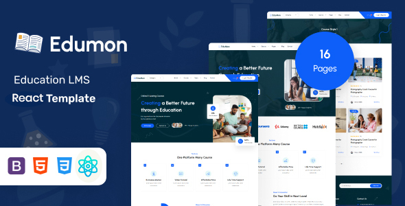 Edumon – Education & Online Course React JS Template – 0 Sold!