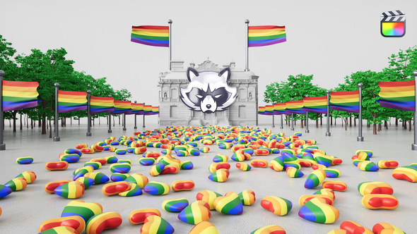 LGBTQ 3D Pride Logo Reveal - FCPX alt