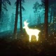 Glowing Deer in a Stylized fantasy forest 4K - VideoHive Item for Sale