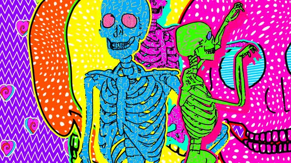 Skeleton illustration stop motion