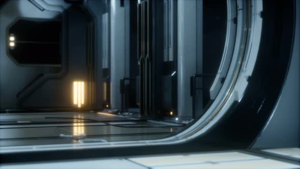 Sci-fi Tunnel or Spaceship Corridor alt