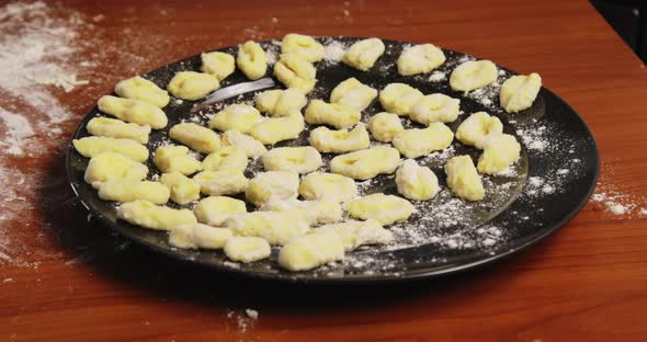 Homemade Preparation of Potato Gnocchi Food