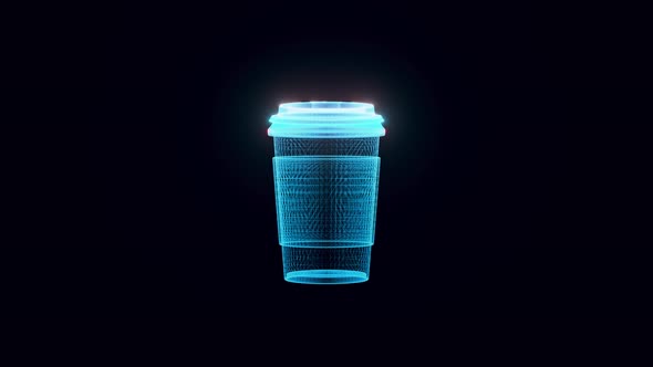 Paper Coffee Cups Hologram 4k alt
