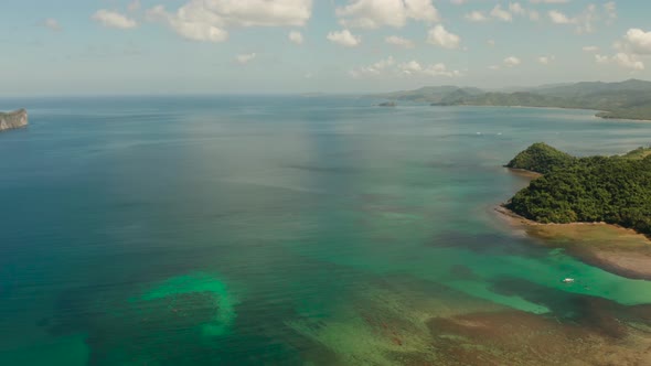 Seascape with Tropical Islands El Nido, Palawan, Philippines