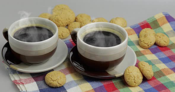 Cookie and Two Cups of Coffee. Kruidnoten, Pepernoten, Strooigoed