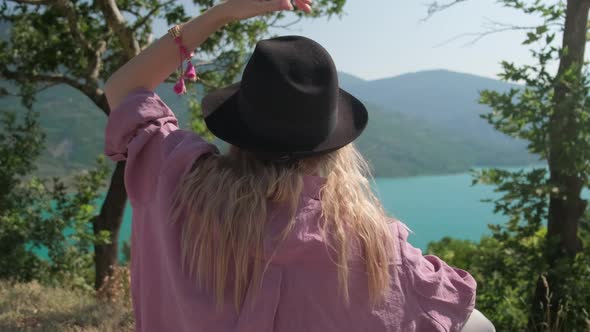 Wanderlust Woman Admiring View