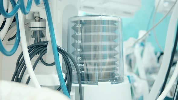 Breathing Ventilator of the Anesthesia Machine in Motion