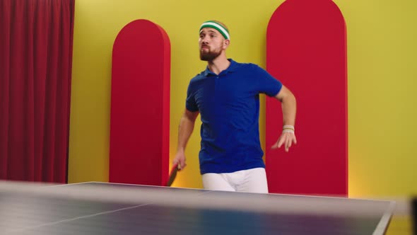 Dancing Charismatic Young Man Before Start to Play