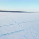 Footprints In The Snow Of A Frozen River - VideoHive Item for Sale