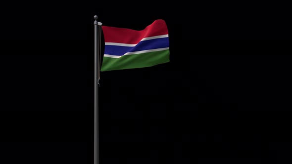 Gambia Flag With Alpha 4K