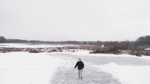 Ice Skating on Lake