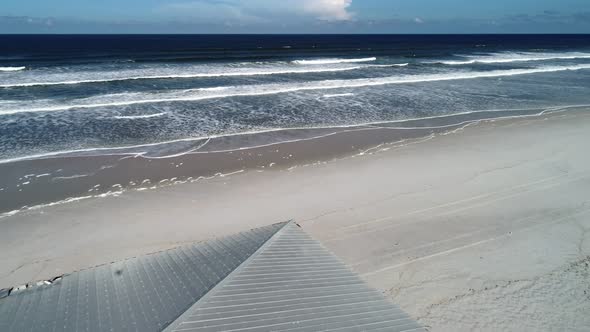 A beachhouse stands along the Atlantic Coast in Saint Augustine, Florida.