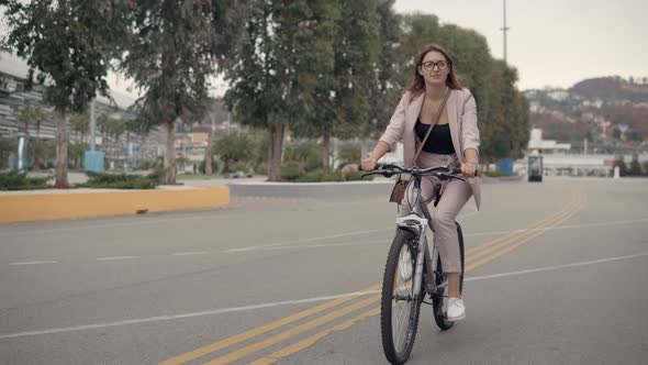 Nice Girl on a Bicycle Outdoor