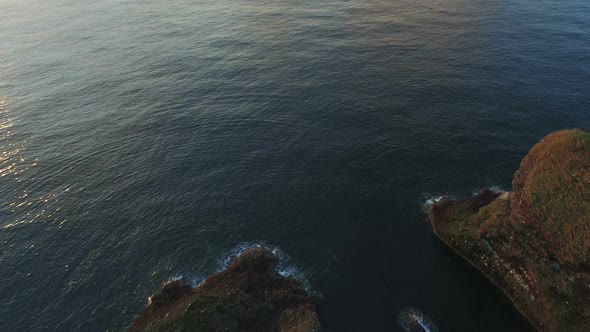 Aerial view of the North Sea shore