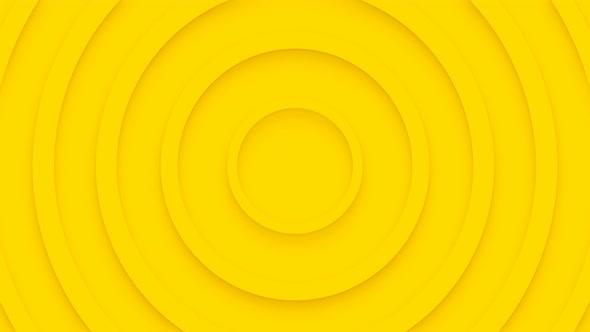 Abstract yellow circles with soft dymanic shadow. 3d clean embossed background.