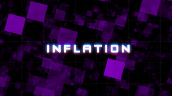 Inflation Digital Glitch Text Background