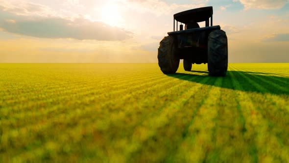 Tractor on the Field