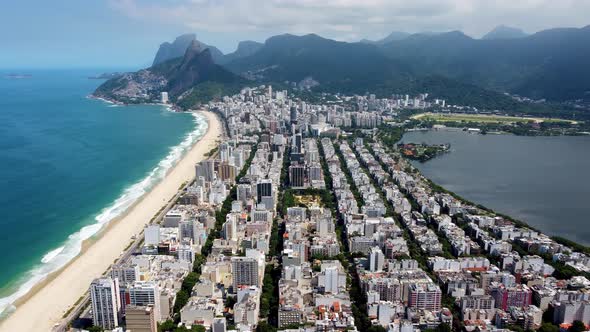 Famous Ipanema Beach at downtown Rio de Janeiro, Brazil.