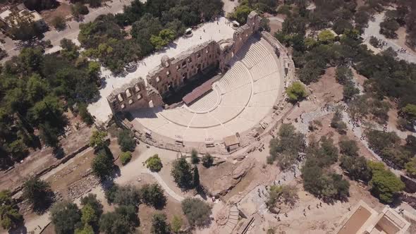 Roman Amphitheater next to Acropolis of Athens, Greece
