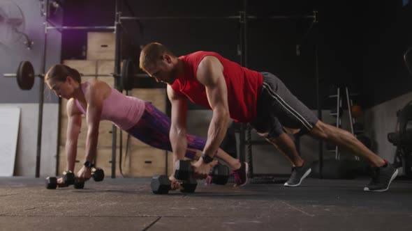 Cross training at a gym