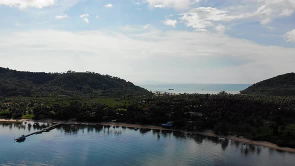 Beautiful high view of nature with sea ocean