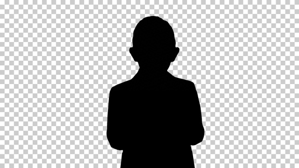 Silhouette little boy, Alpha Channel