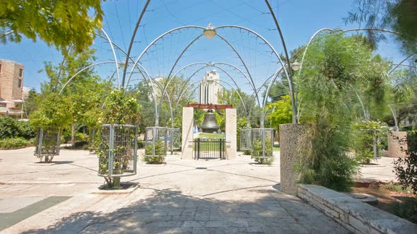 Replica of the Liberty Bell in Jerusalem Timelapse Hyperlapse  Liberty Bell Park