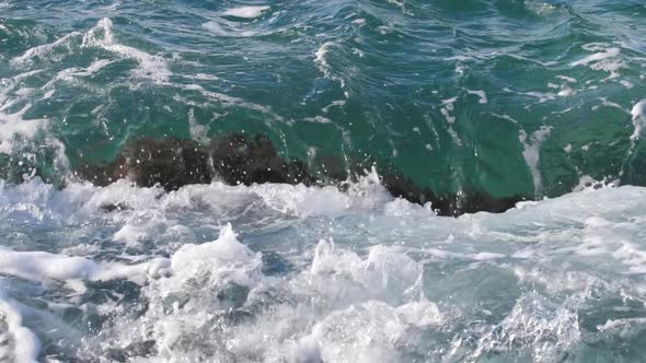 Sea Wave on the Ocean Coast