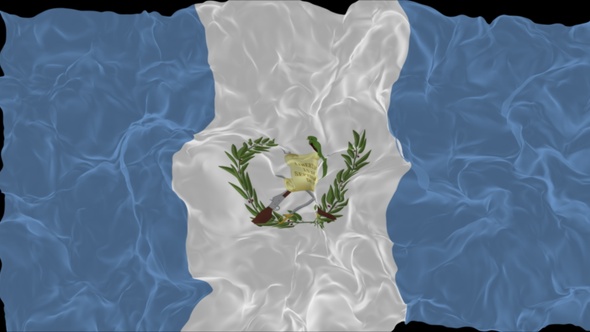 flag Guatemala turns into smoke. State weakening concept, alpha channel.