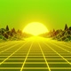 Synthwave Road Green Sky Background Loop Background - VideoHive Item for Sale