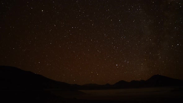 Star filled night sky, time lapse