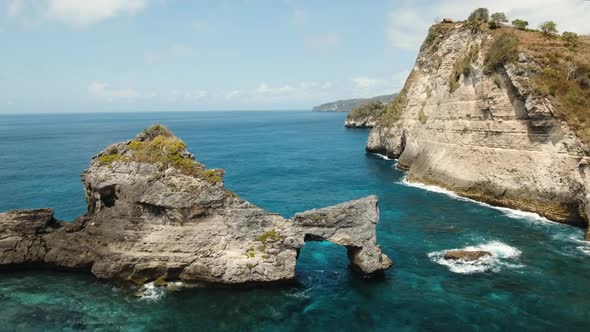 Rock in the Sea. Bali,Indonesia