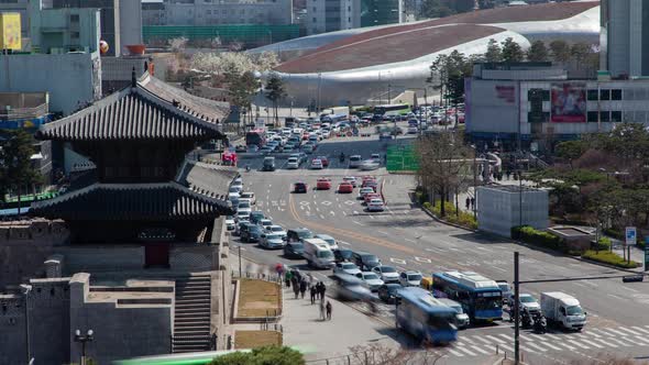 Heunginjimun and Dongdaemun Plaza in Korea, Seoul