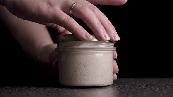 Opening Wheat Leaven Jar Pack