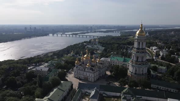 Kyiv. Ukraine: Aerial View of Kyiv Pechersk Lavra.