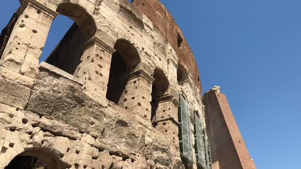 Close Up View of Famous Colosseum in Italy