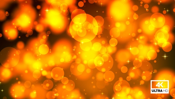 Golden Elegant Particles Glitter Bokeh Light Animation Looped