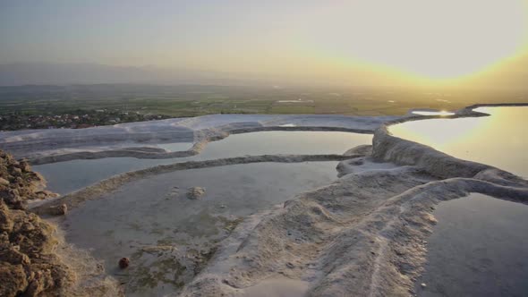 View of Pamukkale travertines, Turkey