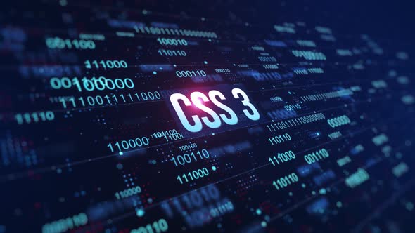 CSS 3 Digital Binary Code Background