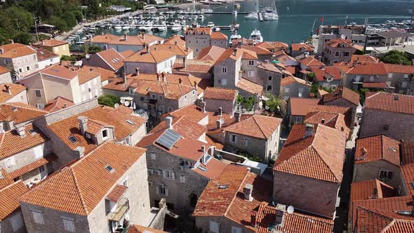 Tilt Aerial View of Budva