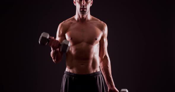 Athletic Male Fitness Training Workout