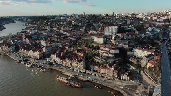 Picturesque Porto City with Bright White Buildings on Hill