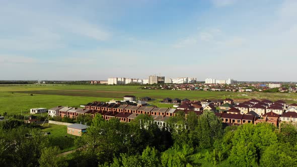 Aerial view of the spring village.