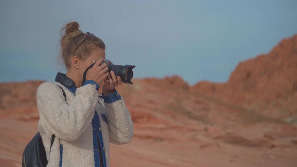 Girl Taking Pictures 4K