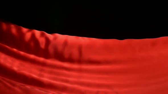 Flowing red cloth, Slow Motion