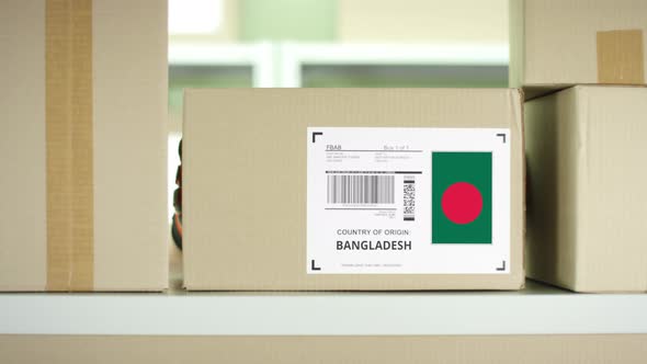 Parcel From Bangladesh in a Postal Service Storage